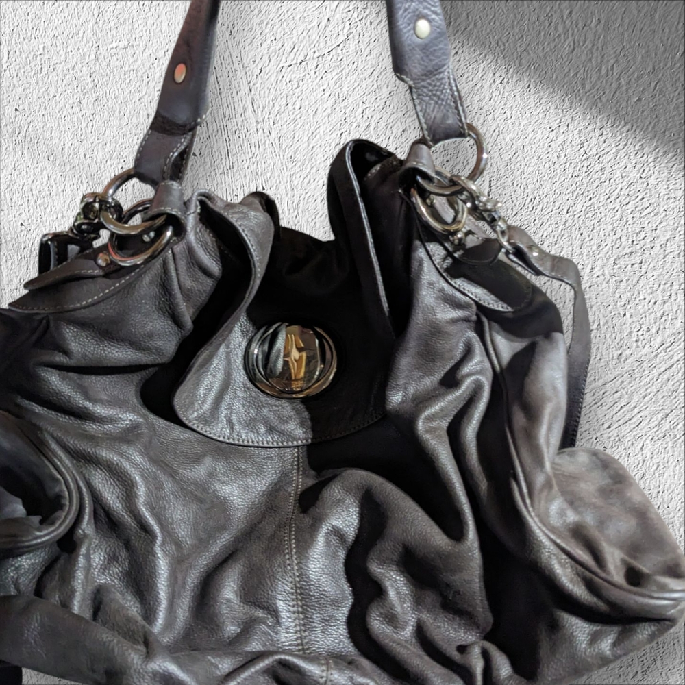 Stylish Black Leather Handbag